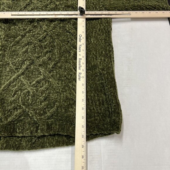 Vintage Express Tricot M Hand Knitted Sweater Mock Neck Cable‎ Knit Detail Y2K - Picture 5 of 8